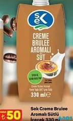 SEK CREME BRULEE AROMALI SÜTLÜ İÇECEK 330 ML fiyat ve kampanya bilgisi